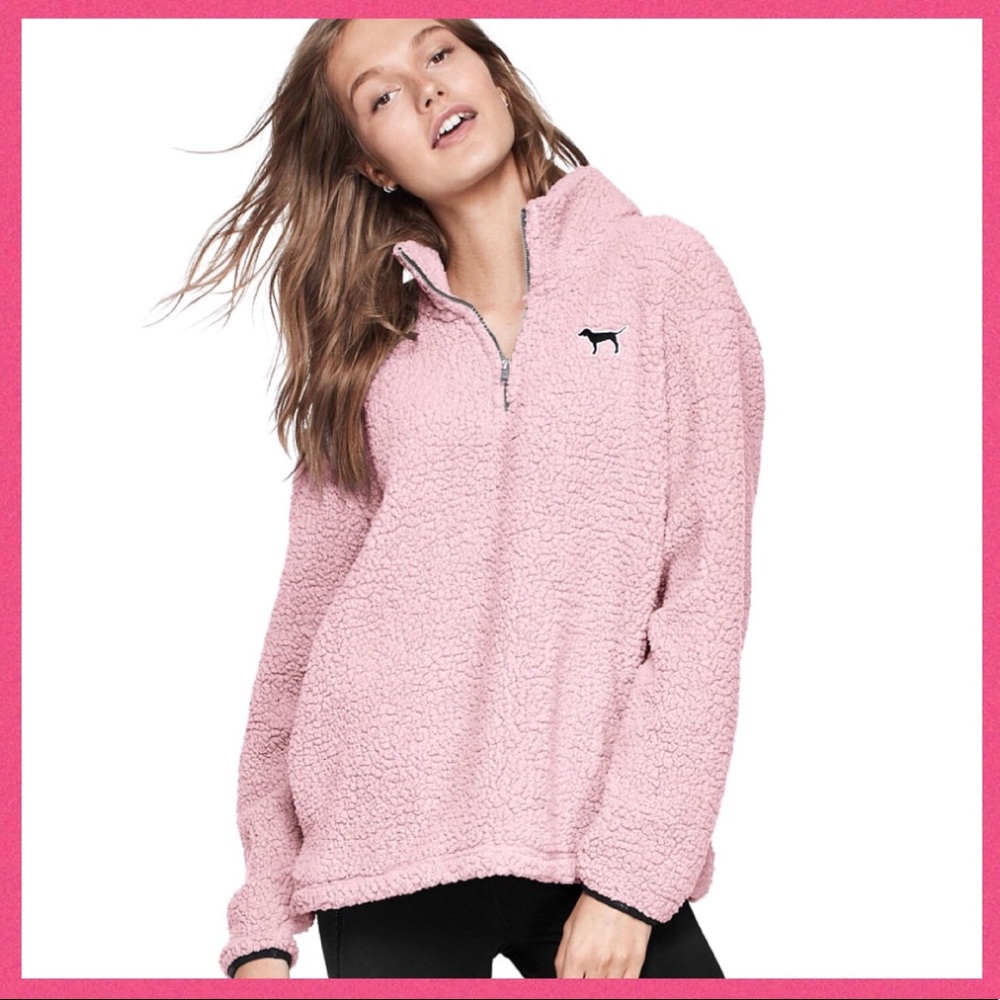 •Victoria’s Secret PINK• Sherpa Quarter Zip